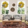 18 Inch Artificial Sunflower Wreath for Front Door, Spring Summer Wreath with Burlap Bow Sunflowers Eucalyptus Leaves for Indoor Outdoor Decor - 4 of 4