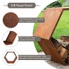 Sunnydaze Indoor/Outdoor Heavy-Duty Steel Hexagon Honeycomb Fire Pit or Fireplace Firewood Log Rack Holder - 30" - Oxidized Rust Finish - 2 of 4