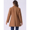 INSPIRE CHIC Women's Winter Stand Collar Single Breasted Mid-thigh Long Overcoat - 4 of 4