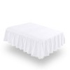 Biloban Crib Skirt - Dust Ruffle with Lovely Pompoms, 14" Drop, White (for Standard Crib/ Toddler Bed) - 2 of 4