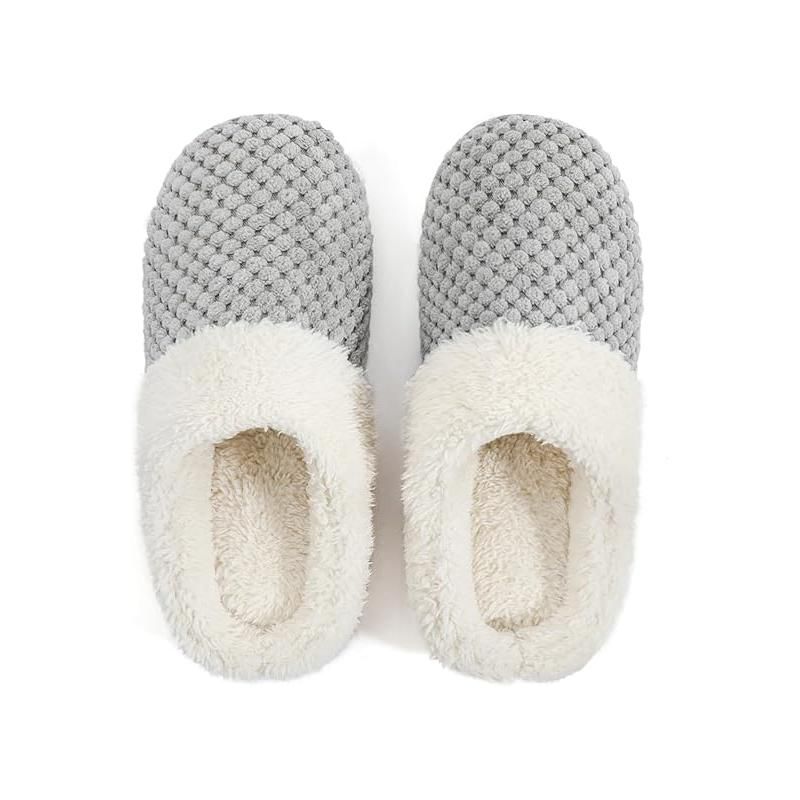 RockDove Women's Bubble Stitch Faux Fur Lined Slide Slippers, 1 of 7