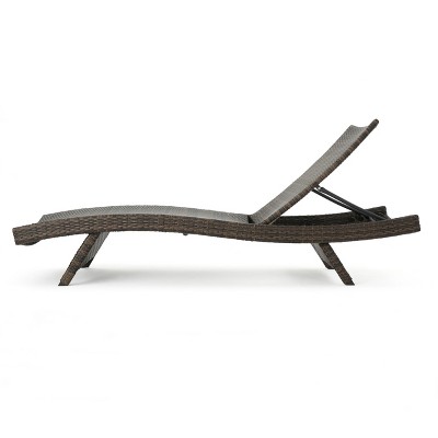 Mixed Mocha Outdoor Wicker Chaise Lounge Set of 4