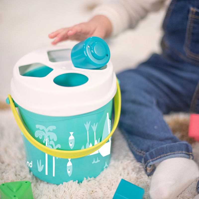 Miniland Feel to Learn: Shape Sorting Bucket, Turquoise, 3 of 4