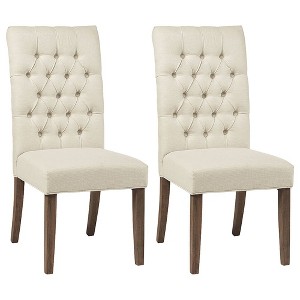 Coaster,Douglas Upholstered Dining Side Chair Oatmeal (Set of 2) - 1 of 4