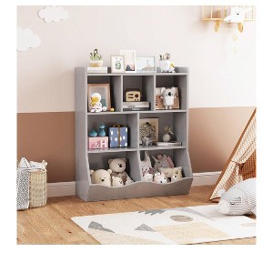 Three-Tier Kids Bookshelf And Bookcase For Storage Books And Toys,Multi Shelf With Cubby Cabinet For Boys And Girls, Toy Storage Cabinet For KId's Be - 1 of 4
