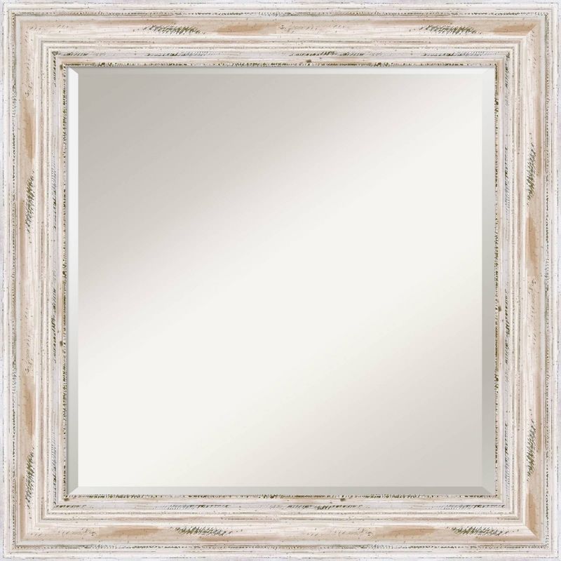 Alexandria White Wash Framed Wall Mirror - Amanti Art, 3 of 13