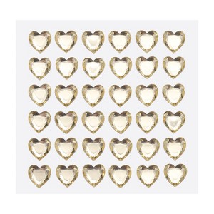 Unique Bargains Heart Shape Self Adhesive Valentine Makeup DIY Rhinestone Stickers 144 Pcs - 1 of 4