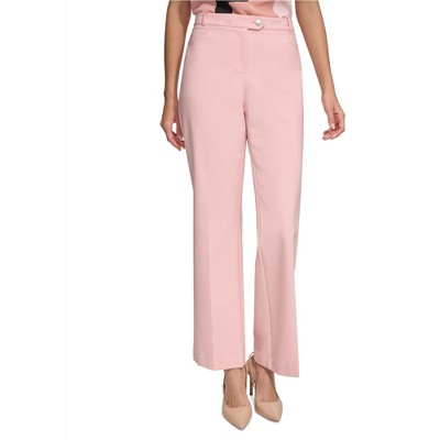 Calvin Klein Womens Infinite Stretch Dress Pants, Pink, 10