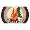 Earth Rugs Round Campfire Trivet 10"x10" Farmhouse Kitchen & Dining Table Protector - 2 of 3