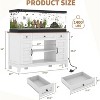 Coucheta Farmhouse Fish Tank Stand for 55-75 Gallon Aquariums, with Power Outlet & Cabinet, Heavy Duty 1400LBS Supports Turtle/Reptile Terrariums - 3 of 4