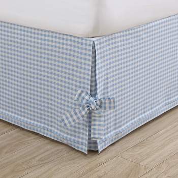 King Hedy Tailored Bedskirt Blue - Laura Ashley