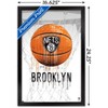 Trends International NBA Brooklyn Nets - Drip Basketball 21 Framed Wall Poster Prints - 3 of 4