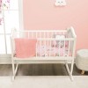Everyday Kids Precious Moments 2 Pack Baby Girl Cradle Sheets, 100% Cotton Jersey Knit, Soft, Breathable; Pink Yellow Print and Solid Pink Sheets - 3 of 4