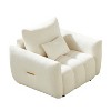 GDFStudio Aelina Modern Teddy Upholstered Armchair with 2 Pillows - 3 of 4