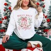 Simply Sage Market Women's Holly Jolly Cowgirl Coquette Long Sleeve Garment Dyed Tee - 2 of 4
