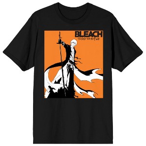 Bleach 1000 Year Blood War Ichigo Key Art Crew Neck Short Sleeve Men's Black T-shirt - 1 of 3