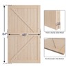 SMARTSTANDARD 84 in. Height K Shape Natural Wood Interior Barn Door (No Hardware Included) - 4 of 4