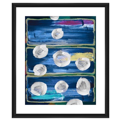 18" x 22" Matted to 2" Floating bubbles II Picture Framed Black - PTM Images