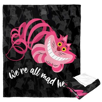 Disney Alice In Wonderland Crazy Like A Cheshire Silk Touch Throw Blanket