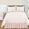Sweet Jojo Designs Dust Ruffle Queen Bed Skirt Amelia Blush Pink - 2 of 3