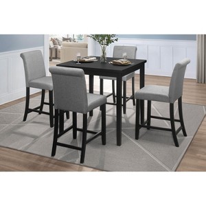 NicBex 42" Dining Table Set for 4 Counter Height Square Wooden Dining Table with 4 Upholstered Chairs - 1 of 4