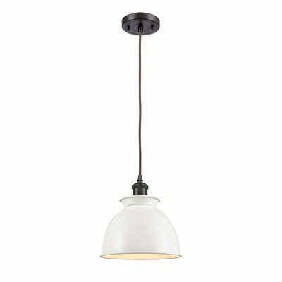Adirondack - 1 Light Cord Hung Mini Pendant In Industrial Style-10 Inches Tall and 8.13 Inches Wide