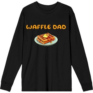 Waffle Dad Dad Jokes for Father's Day Adult Crew Neck Long Sleeve Tee - 1 of 2