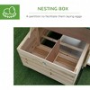 Resenkos Rabbit Hutch, Duck Cage Hutch,Chicken Coop, 77" Wooden Chicken Coop with Nesting Box, Removable Tray, Ramp Run, Natural - 3 of 4