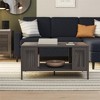 RealRooms Shadwick Metal Coffee Table with Perforated Metal Mesh Accents - 2 of 4