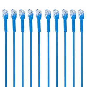 Intellinet Network Solutions® CAT-6 U/UTP FlexiBoot Slim Network Patch Cable, 10 Pack - 1 of 4