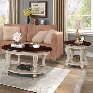 APRILSOUL Living Room Coffee Table Set, Coffee Table & Two End Side Table 3-Piece Set for Office, Living Room, Apartment, Small Space, Easy Assembly - 1 of 4