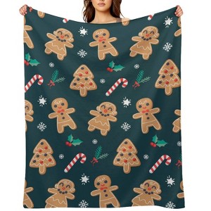 Christmas Cookies Christmas Throw Blanket Soft Fleece Christmas Blanket Cozy Flannel Throw for Couch Bed 40x50 inches - 1 of 1