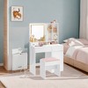 Modern Makeup Vanity Desk with Power Outlets, Mirror, and Lights: Enhance Your Beauty Routine in Style - 2 of 4