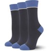 SERISIMPLE Women Viscose Bamboo Womens Crew Socks Dress Chic Colorblock Striped Design Socks 3 Pairs - 3 of 4