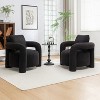 SEYNAR Mid Century Modern Teddy Upolstered Accent Chair with Poilow Set of 2 - 3 of 4