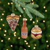 Northlight Pizza, Burger and Beer Glass Christmas Ornaments - 3.5" - Set of 3 - image 2 of 4