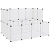 vidaXL Small Animal Cage Transparent 56.3 in.x42.1 in.x36.6 in. PP and Steel - 2 of 4