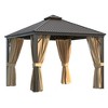 Erommy 10' X 10' Hardtop Gazebo,Outdoor Gazebo with Aluminum Frame,Galvanized Steel Double Roof - 4 of 4