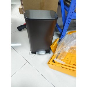 Trash Can with Lid, Stainless Steel Step-on Garbage Can with Removable Inner Bucket for Kitchen Bathroom, Office, Living Room - 1 of 1