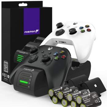 Fosmon Quad Pro 2 Max Charging Station with 4 Battery Packs for Xbox Series X/S, Xbox One/One X Controllers - Black