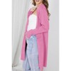 Coolmee Women's Long Sleeve Casual Knit Cardigan Open Front Cozy Sweater Coat with Pockets - 2 of 3