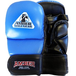 MMA Safety Training Gloves, Premium Leather, Adjustable Velcro Closure, Durable & Comfortable for Sparring, Bag Work & MMA Workouts - 1 of 2