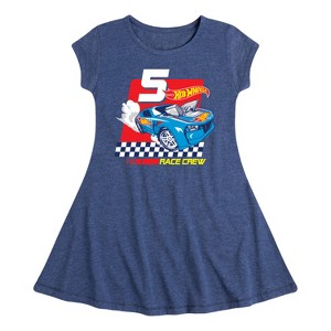 Girls' - Hot Wheels - Race Crew 5 Yrs Fit & Flair Cap Sleeve Dress - 1 of 2