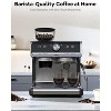 Espresso Machine with Built-in Grinder and Steamer Wand, Coffee Maker for Cappuccino and Latte, 2.8L Water Tank - 3 of 4
