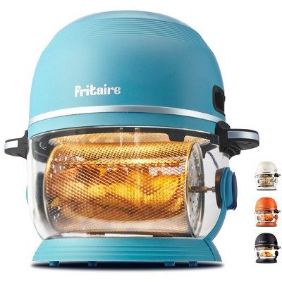 Fritaire Non-Toxic Air Fryer - Glass Air Fryer,  5qt, Teflon-Free, PFOA- Free, w/ Accessories - Rotisserie and Tumbling Basket