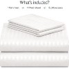 LuxClub 4-7 PC Microfiber Striped Performance Sheet Set, Soft Cooling Eco-Friendly Bed Sheets with 18in Deep Pockets - 3 of 4
