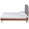Baxton Studio Queen Garron Fabric and Wood Platform Bed Gray/Walnut Brown - 3 of 4