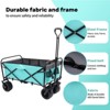 RISOKEYS 440lbs Foldable Utility Cart,with 360° Swivel Wheels & Strapping System,for Beach Trips,Gardening,Shopping with 3pcs Liner bag - 4 of 4