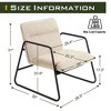 Dovelina Upholstered Metal Armchair Accent Chair - 3 of 4