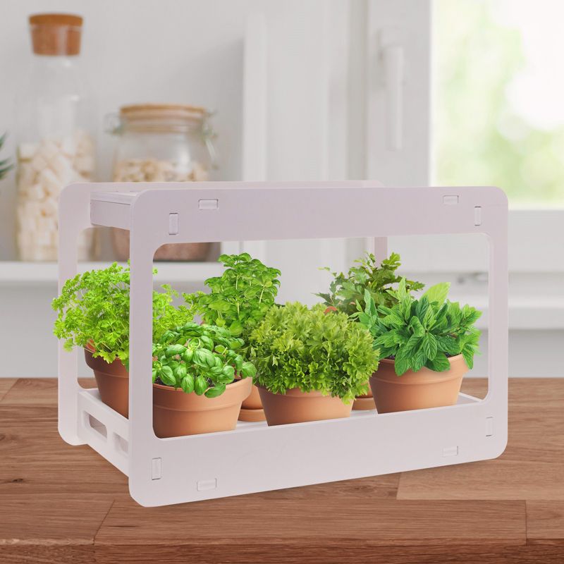 Mindful Design Extra Wide LED Indoor Herb Garden -  At Home Stackable Desk Planter Tabletop Growing System w/ Automatic Timer, Grow Herbs, Succulents, 2 of 7
